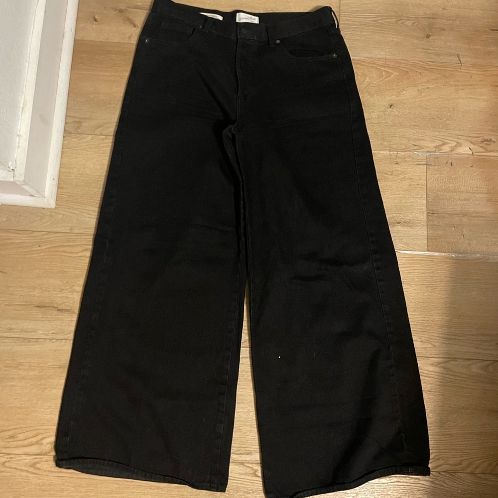 Universal Thread mid rise super wide leg Black Jeans 10 R